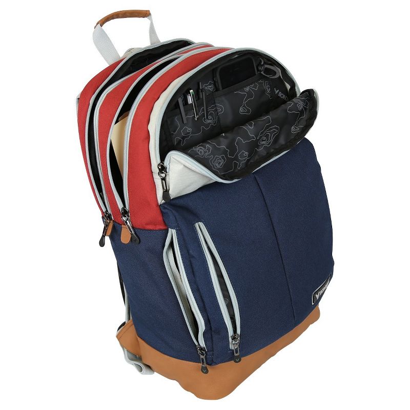 Bondka 19.5" Eolus Backpack - Blue/Tan/Maroon