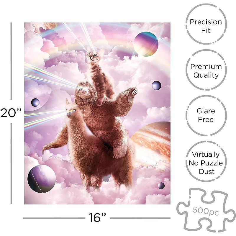 NMR Distribution Random Galaxy Laser Eyes Cat Sloth Llama 500 Piece Jigsaw Puzzle