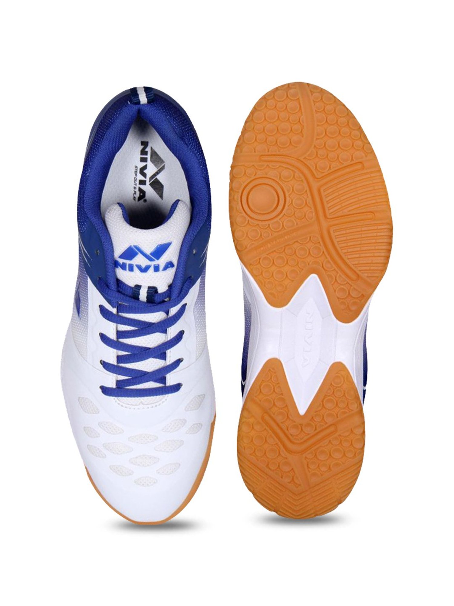 Nivia Men's Hy-court 2.0 White Badminton Shoes