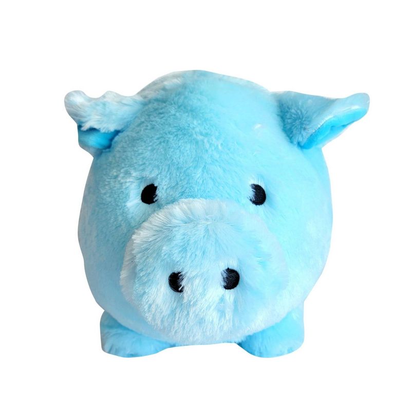 Jumbo Plush Pig Blue Bank