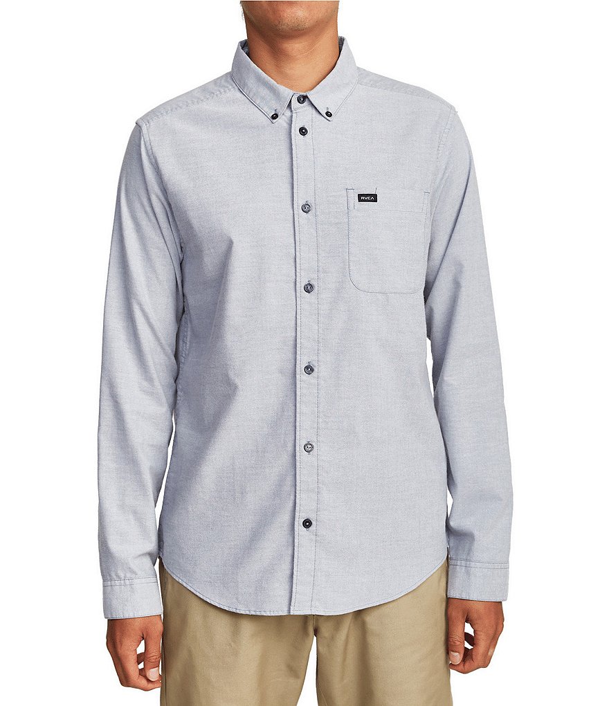 RVCA That'll Do Stretch Long-Sleeve Oxford Shirt