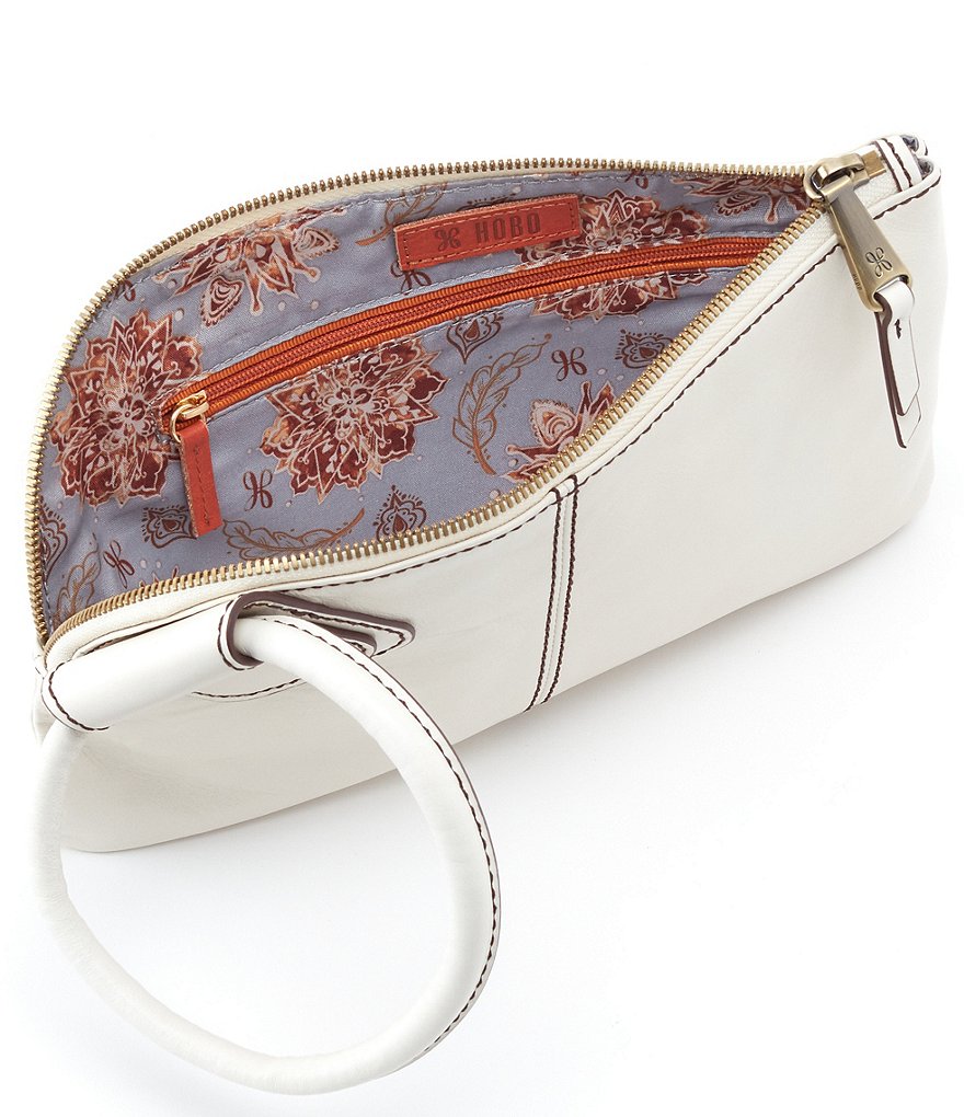 HOBO Sable Top Grain Leather Tassel Ring-Handle Top Zip Wristlet