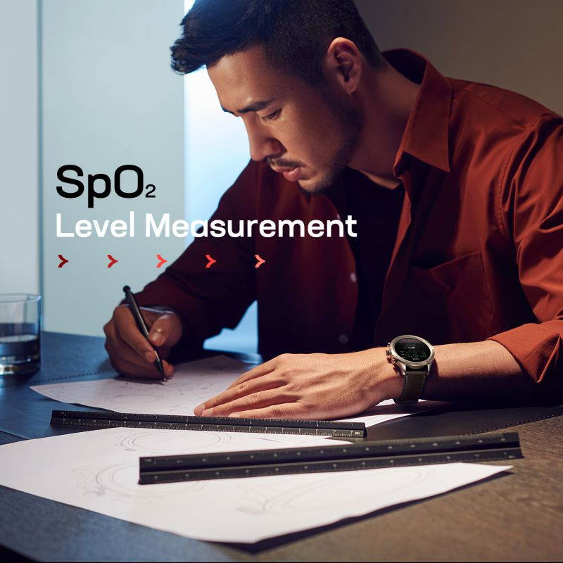 Zepp Z Health and Fitness Smart Watch with Titanium Alloy Crafting, 15 Days Battery Life, Online and Offline Voice Assistants, SpO2 Level Measurement, Heart Rate, Sleep and Stress Monitoring (Brown)