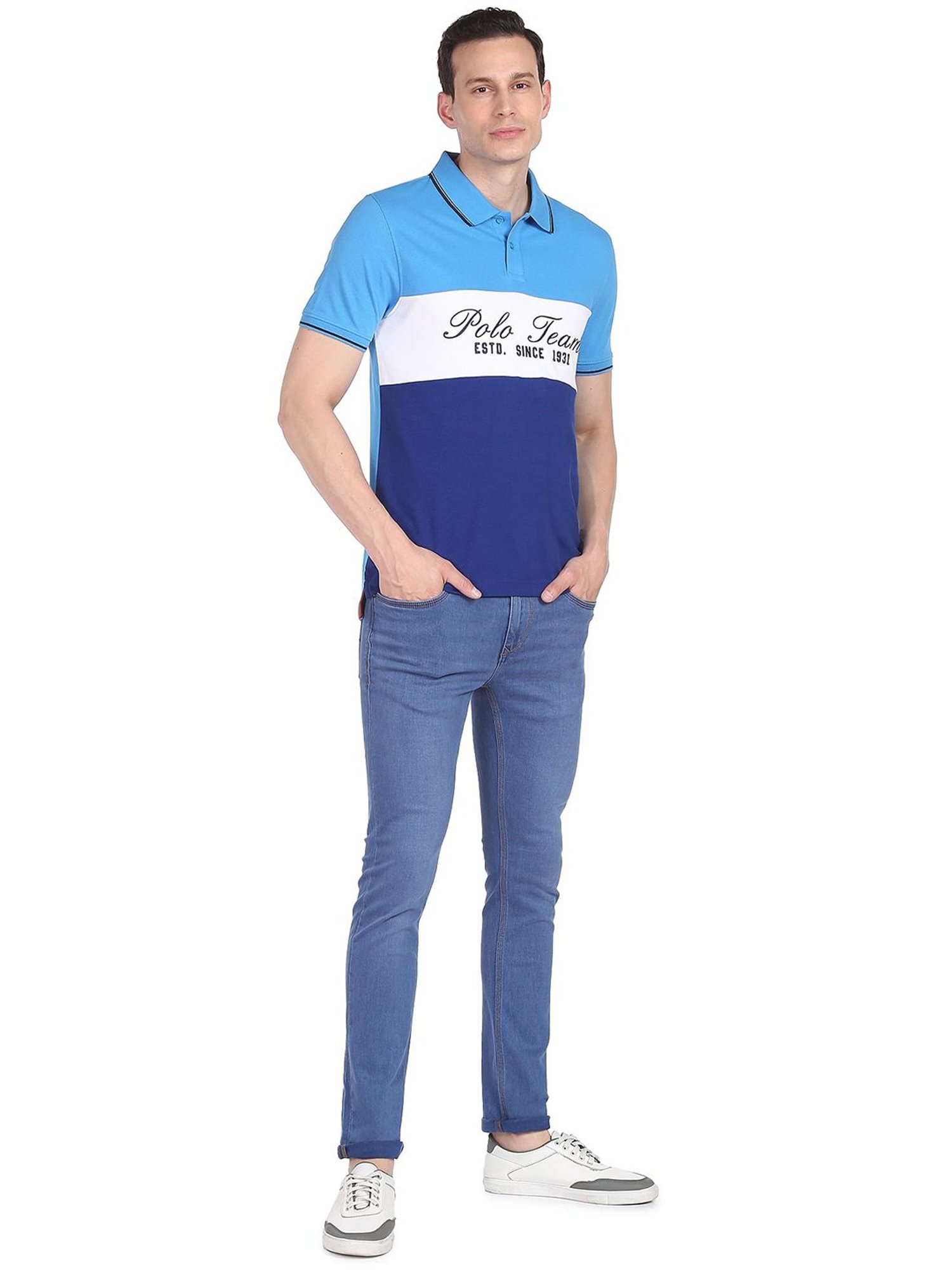 AD by Arvind Multicolor Polo T-Shirt