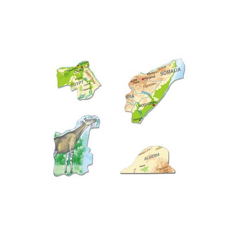 Larsen Puzzles Africa Map with Animals Kids Jigsaw Puzzle - 63pc