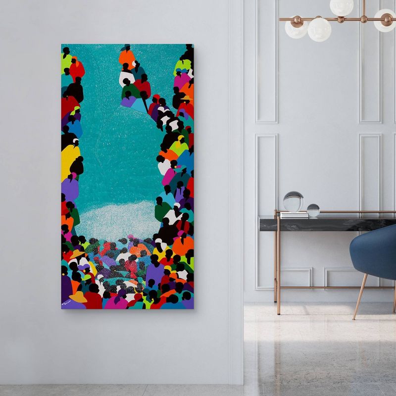 24" x 48" Pilgrimage Saut D'Eau by Synthia Saint James Canvas Art Print - Masterpiece Art Gallery