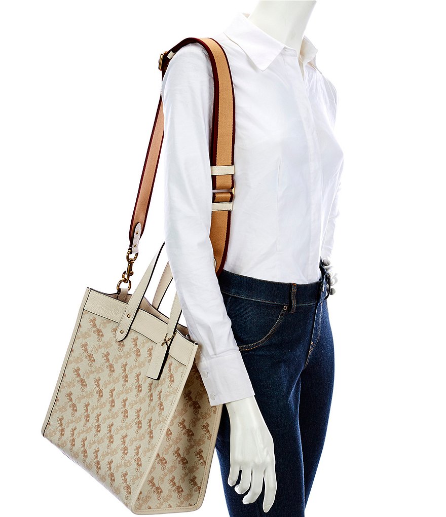 COACH Signature Horse and Carriage Coated Canvas Field Tote Bag