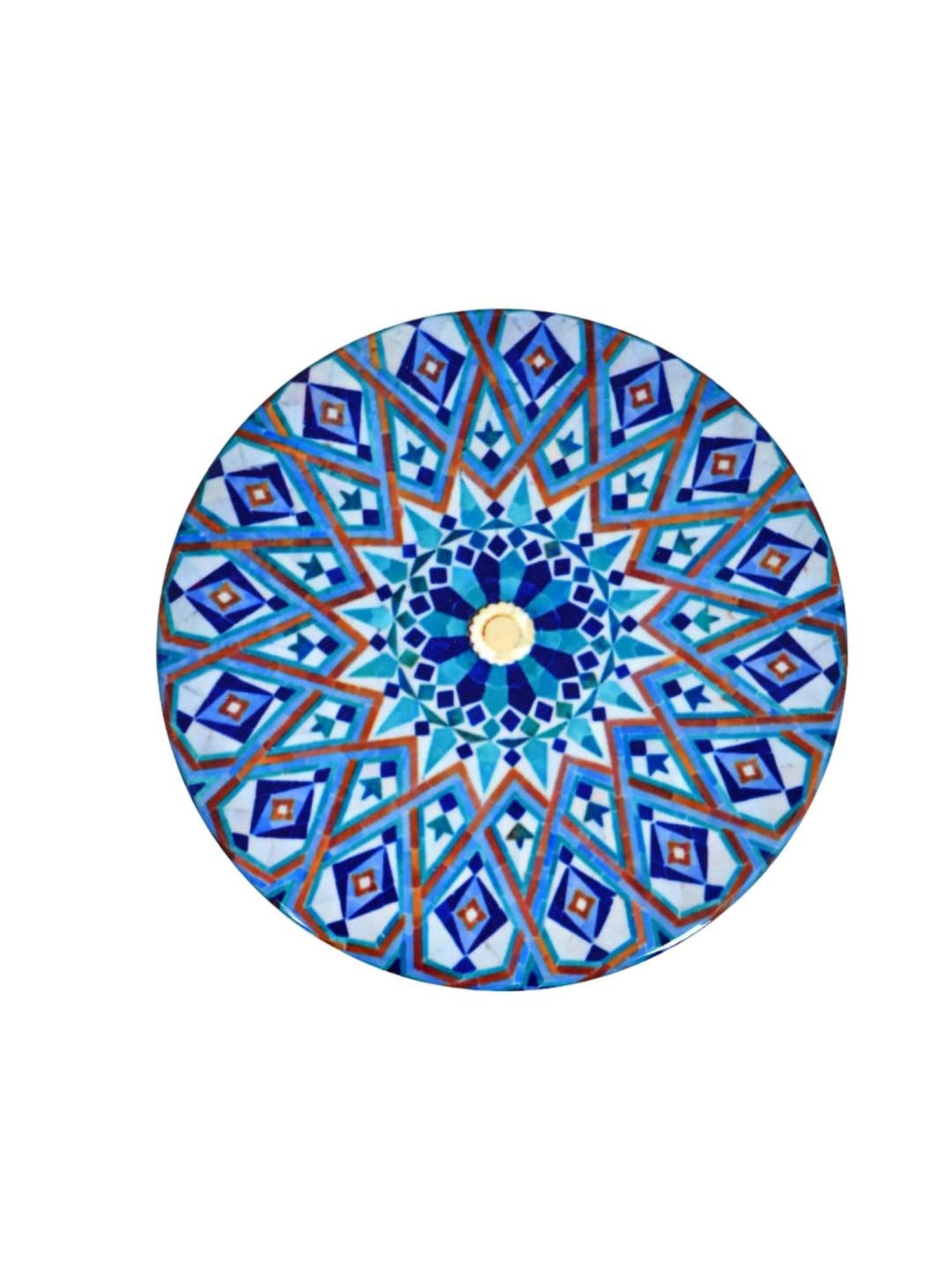 Crayton Hexagon Beige Geometric MDF Coaster - Set of 4