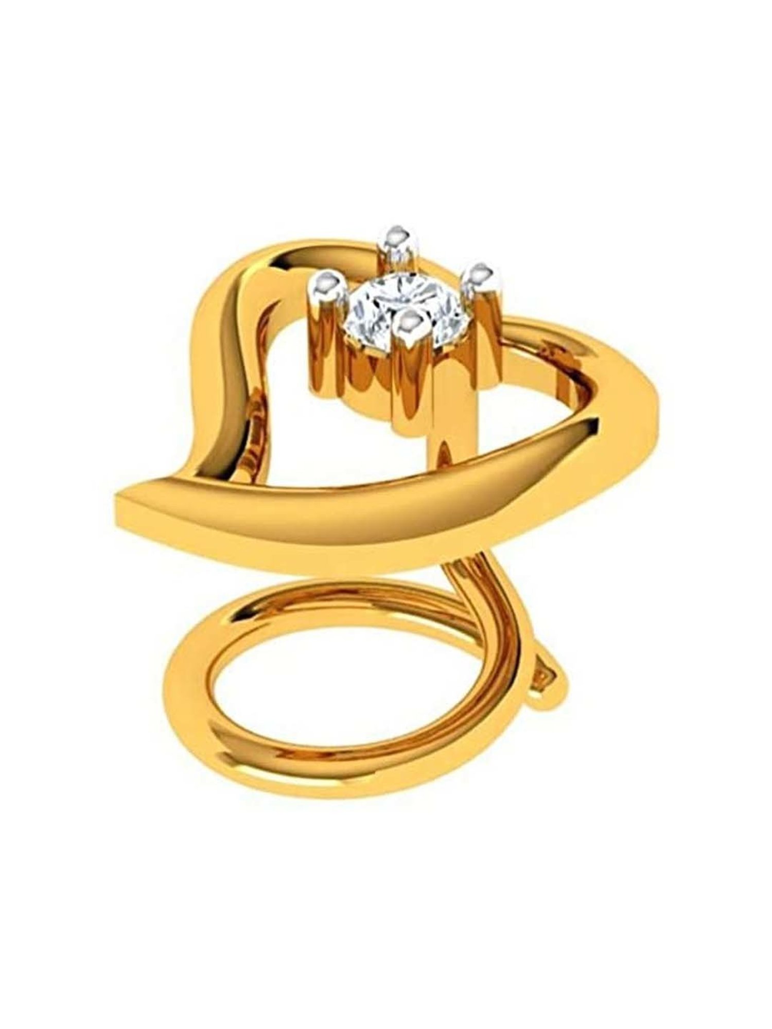 P.C. Chandra Jewellers 22k Gold Yellow Nosepin