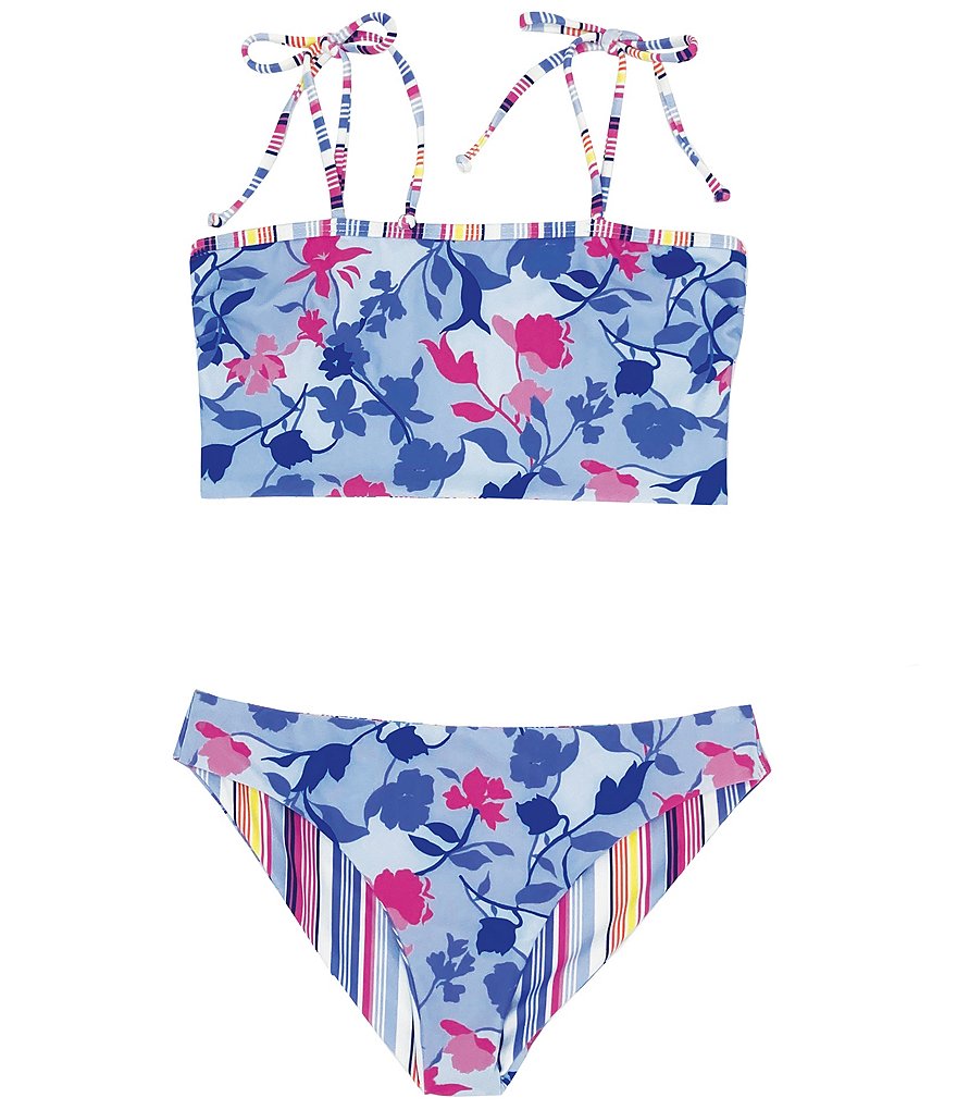 Splendid Big Girls 7-16 Family Mathcing Floral Flury Reversible Two-Piece Swimsuit