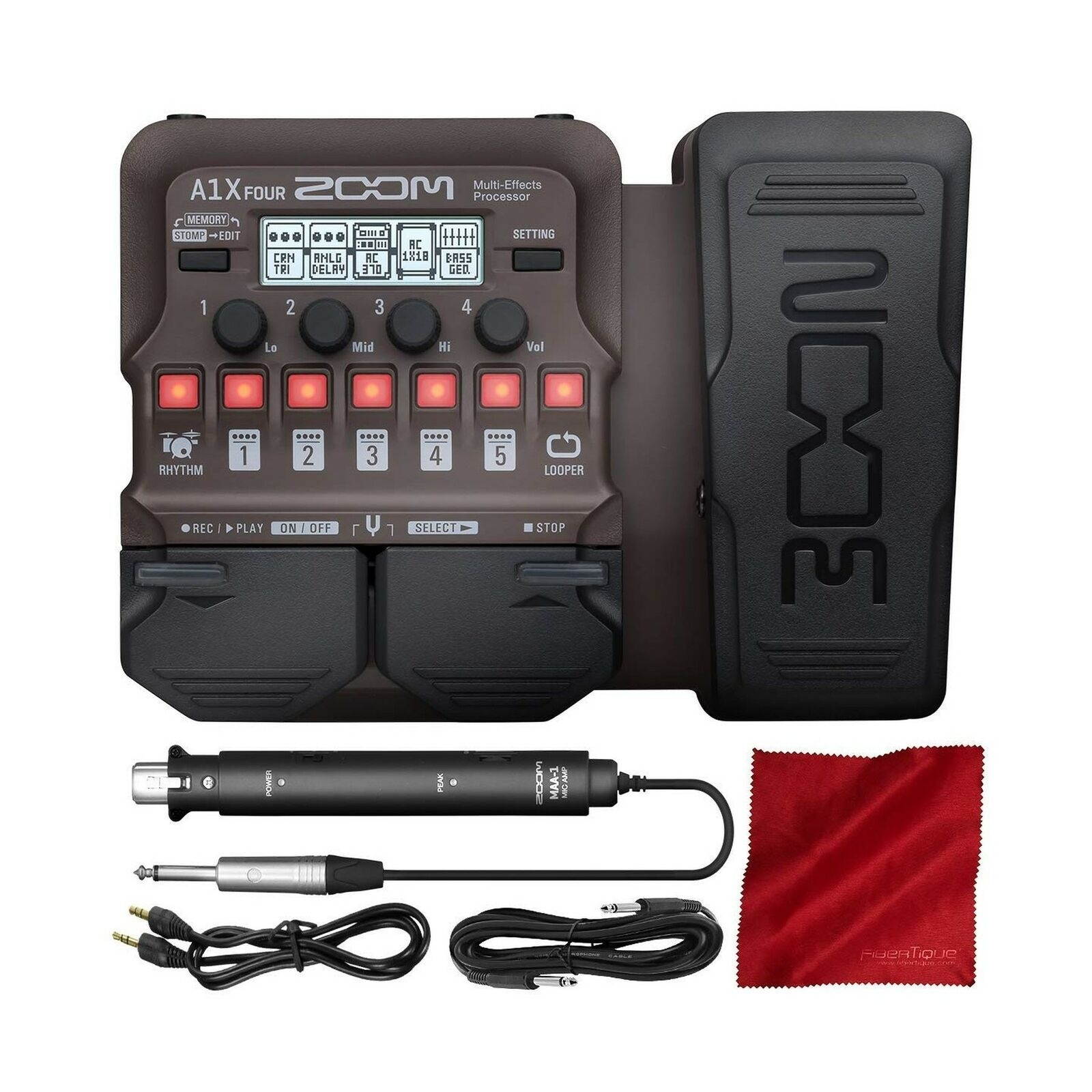 Zoom A1X FOUR Acoustic Instrument Multi-Effect Processor with Expression Peda...