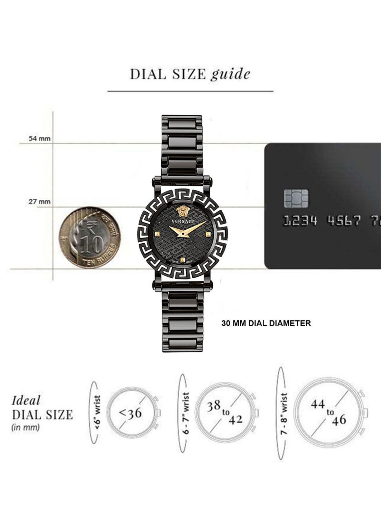 Versace VE2Q00522 Greca Glam Watch for Women