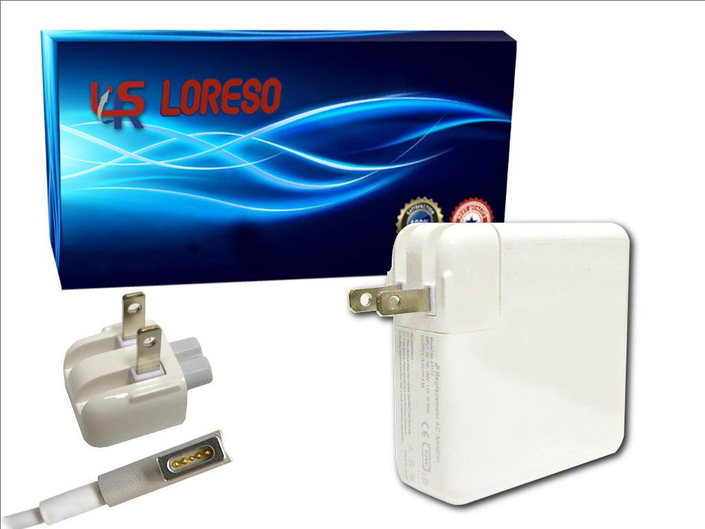 Loreso AC Adapter Charger Apple MacBook A1150 A1151 A1184 A1189 A1211 A1212 A1221 A1226 A1229 A1260 A1261 A1281 A1286 A1297 w/extension cord - 18.5V, 85W