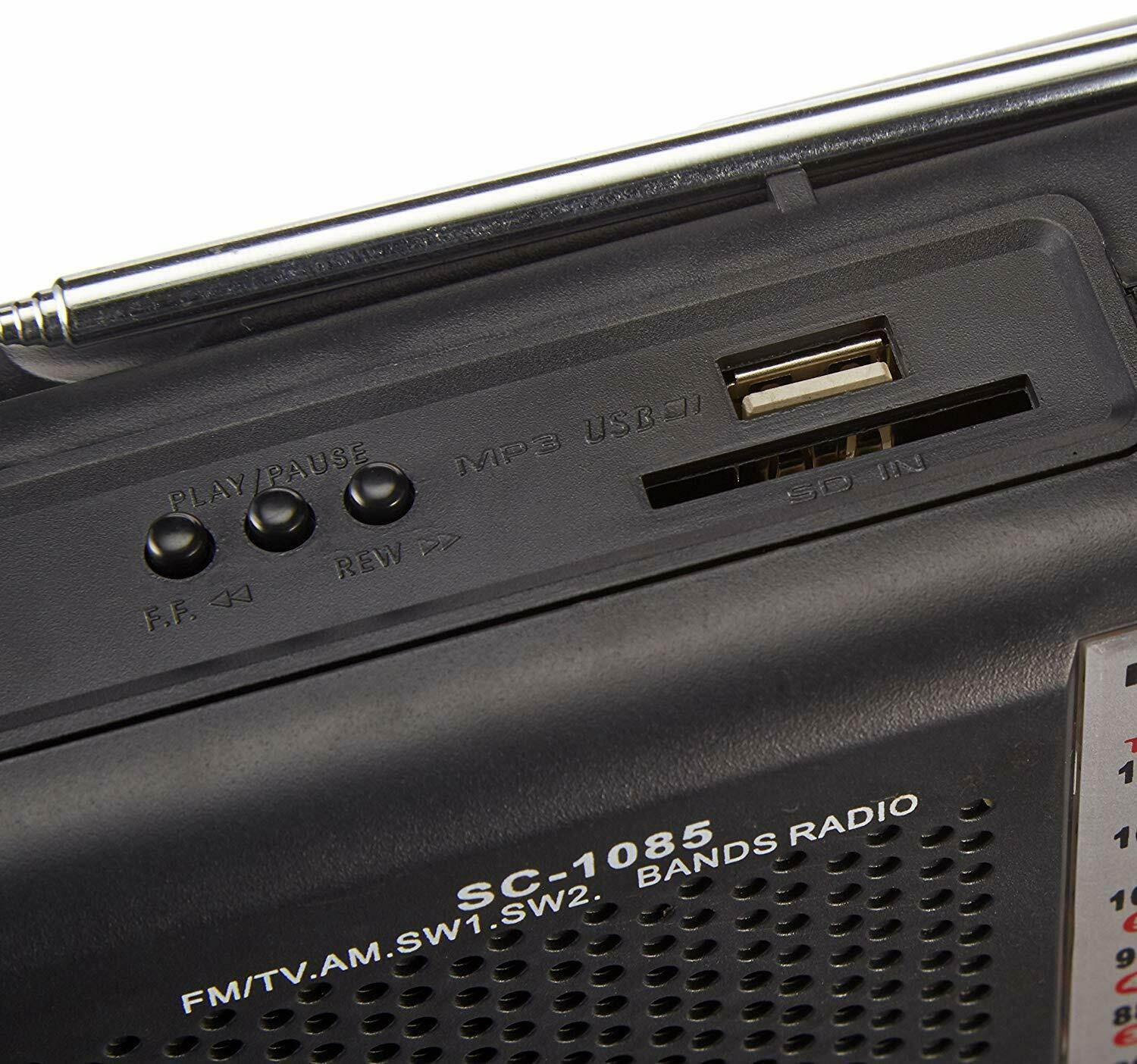 Supersonic SC-1085 5 Band AM/FM/SW1/SW2/TV Radio