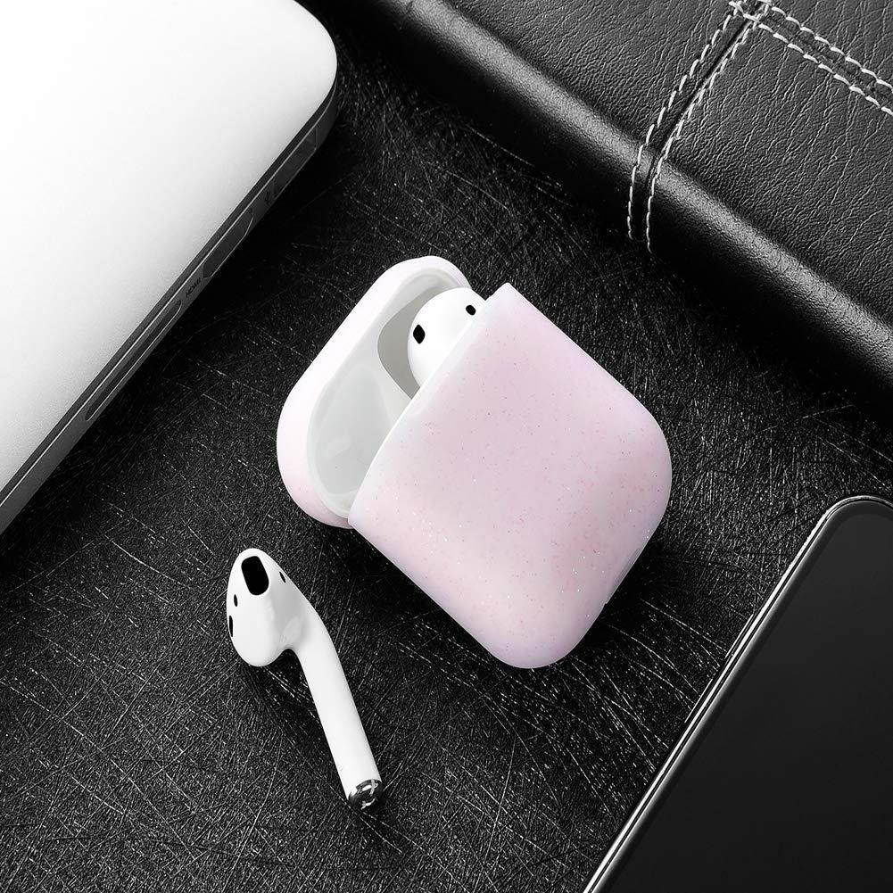 AirPods Case,Teyomi Protective Silicone Cover Skin with Sport Strap for Apple Airpods Charging Case (Airpods Case-Glitter Pink)