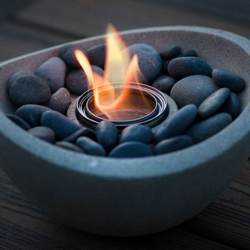 Wave Table Top Fire Bowl - Gray - Terra Flame