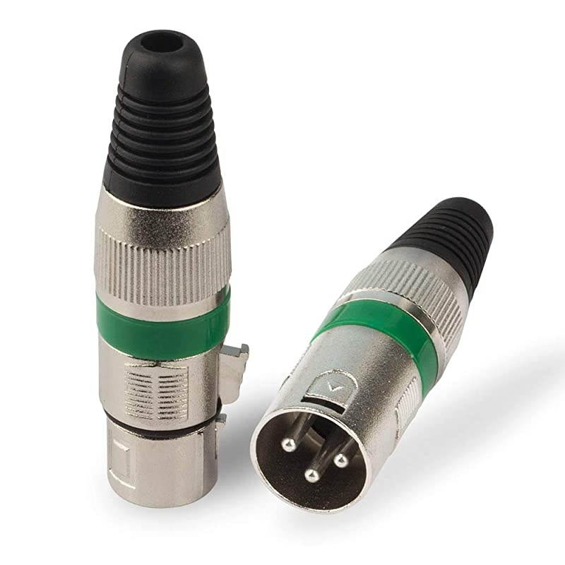 XLR Connector Male and Female 10 Colored Pairs with 3 Pins to be as DMX Connector Microphone Connector