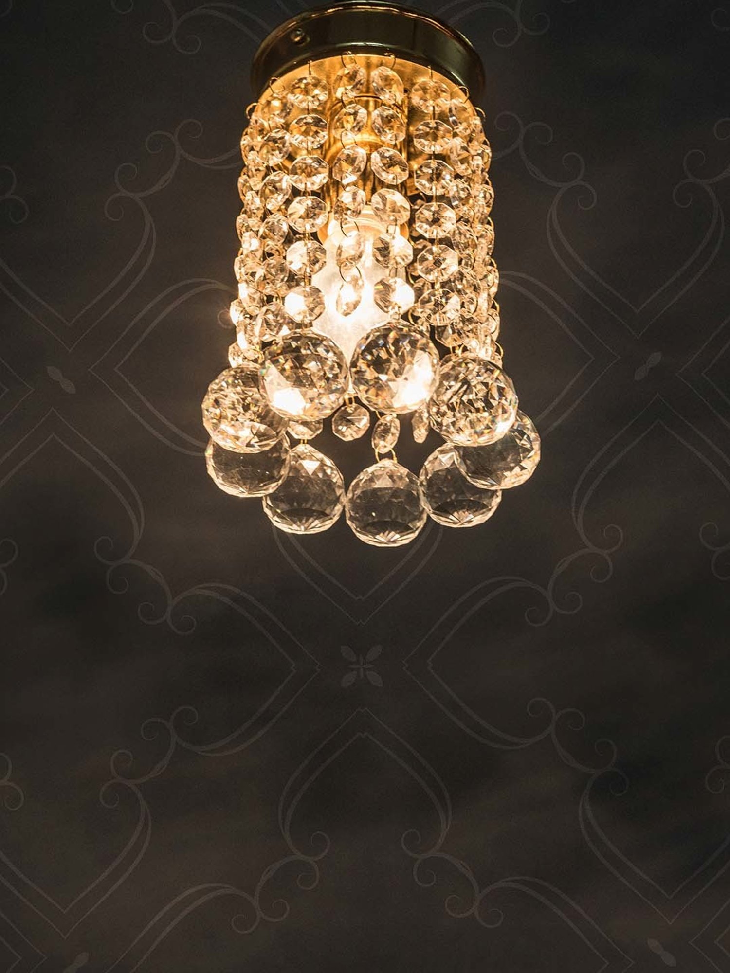 Fos Lighting 'Flush' Golden Brass Small Mount Ball Ceiling Lamp - Set of 1