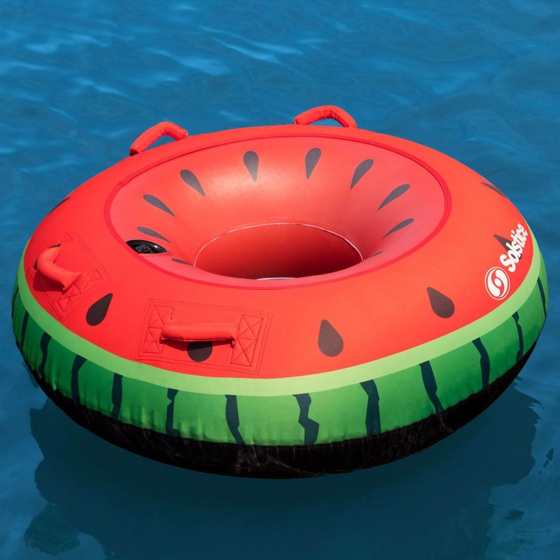 Swimline Watermelon Inflatable Single Rider Lake Ocean Water Towable Tube Float