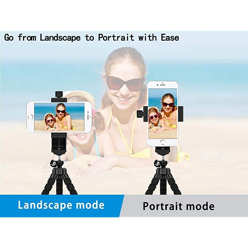 Cell Phone Tripod Premium Phone Tripod Flexible Tripod with Wireless Remote Shutter Compatible with iPhoneAndroid Samsung Mini Tripod Stand Holder for Camera GoProMobile Cell Phone