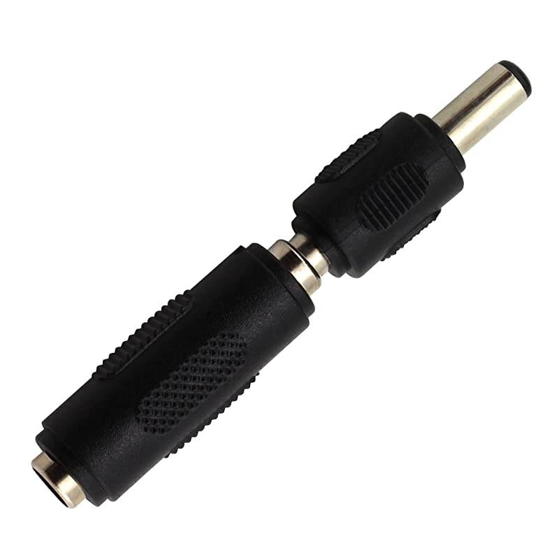 4pcs 5.5x2.1mm DC Power Plug Connector CCTV DC Power Plug Adaptor (2pcs Male to Male + 2pcs Female to Female)