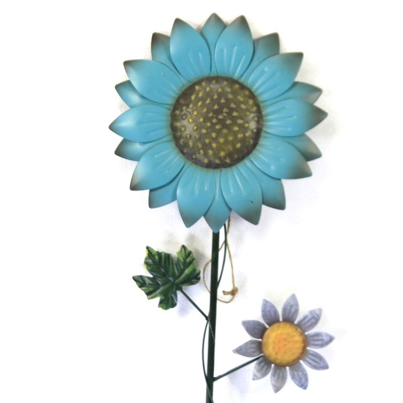 Home & Garden 40.0" Blue Flower Poke W/ Butterfly Yard Decor Stake Decoration Direct Designs International  -  Decorative Garden Stakes