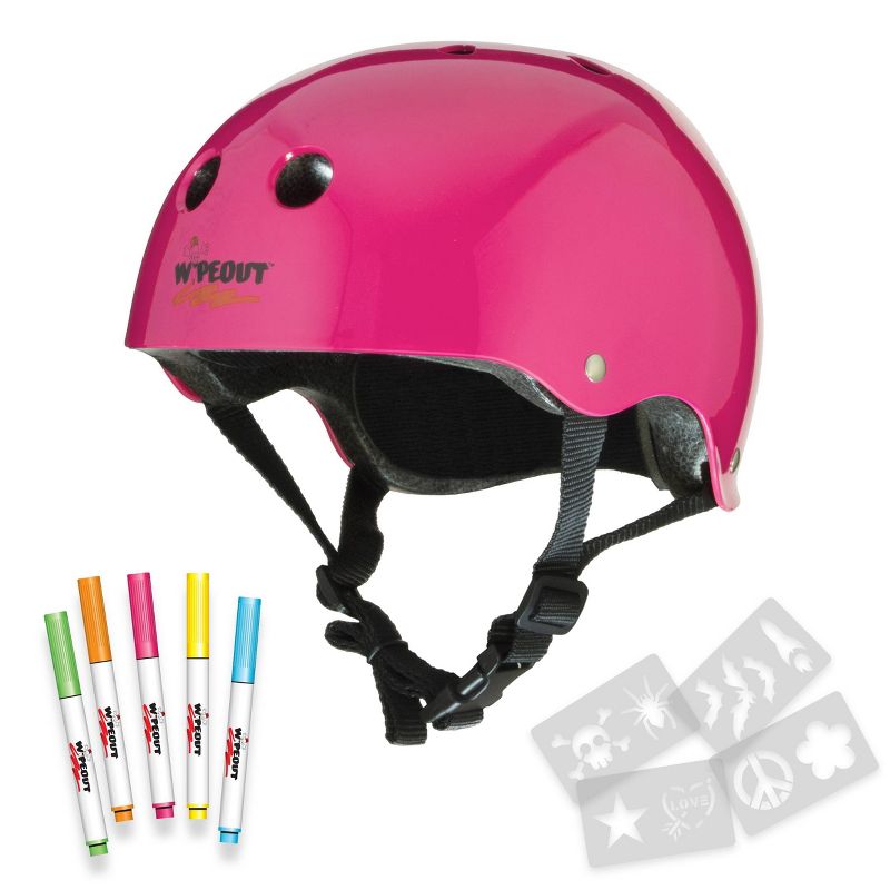 Wipeout Dry Erase Youth 5+ Helmet - Neon Pink