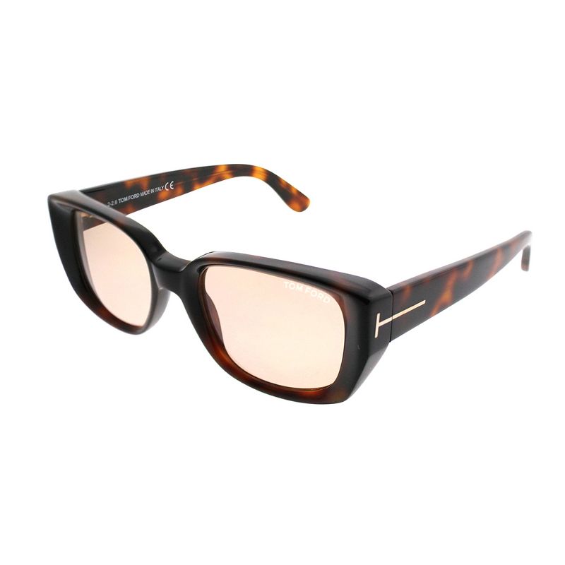 Tom Ford Raphael  52E Unisex Rectangle Sunglasses Dark Havana 52mm