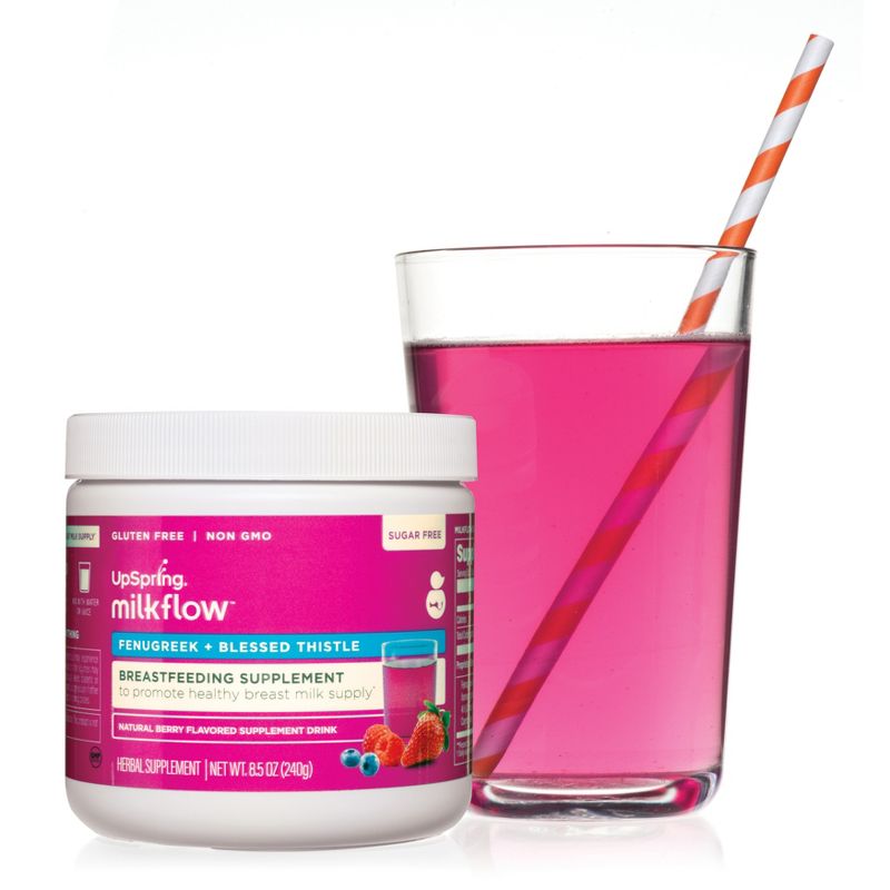 UpSpring Milkflow Sugar Free Berry Breastfeeding Supplement - 8.5oz