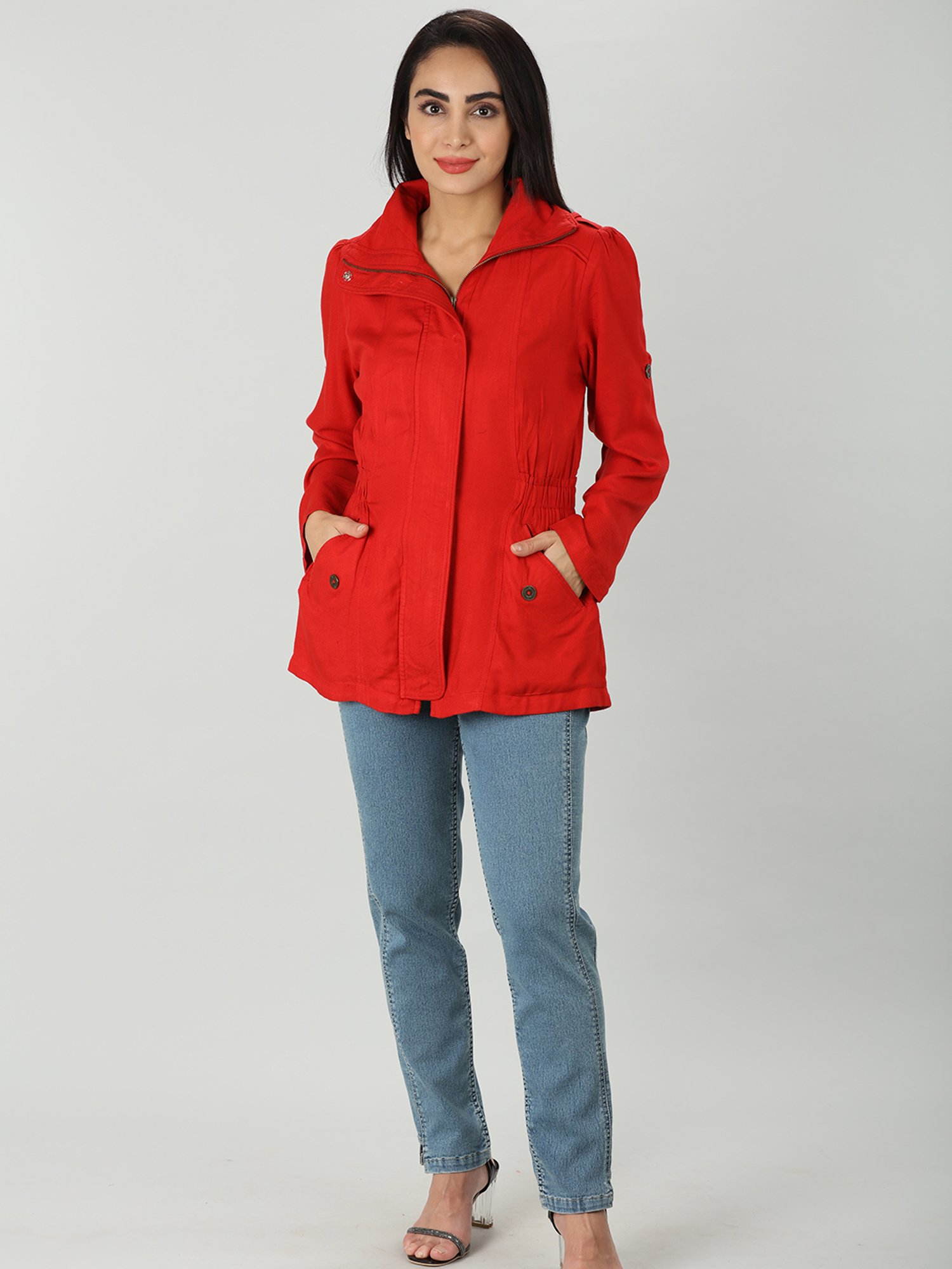 Mustard Green Regular Fit Jacket