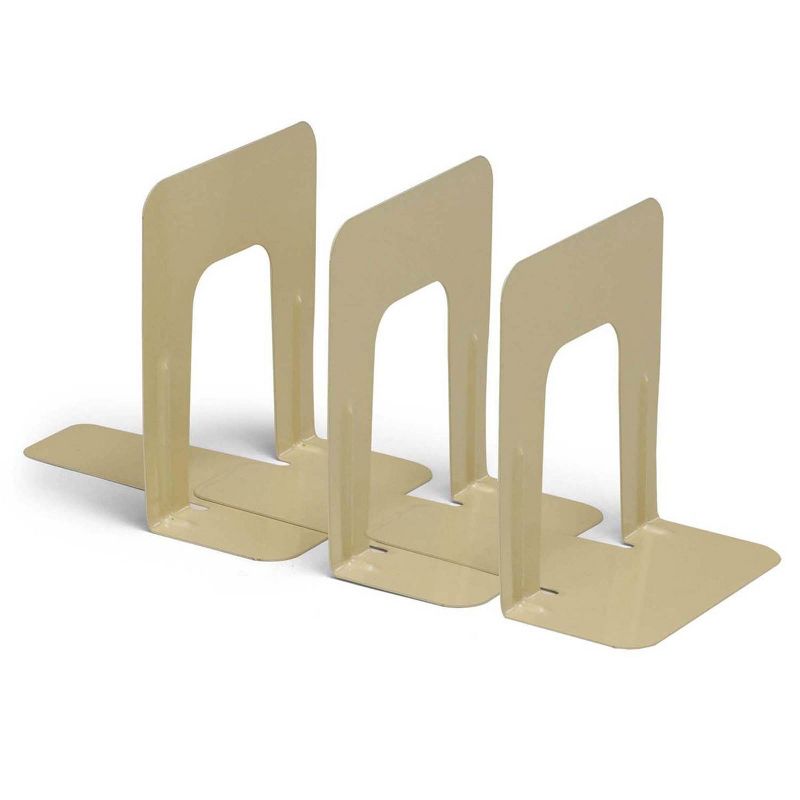 3pk 2 per Pack 9" Bookends Tan - Charles Leonard
