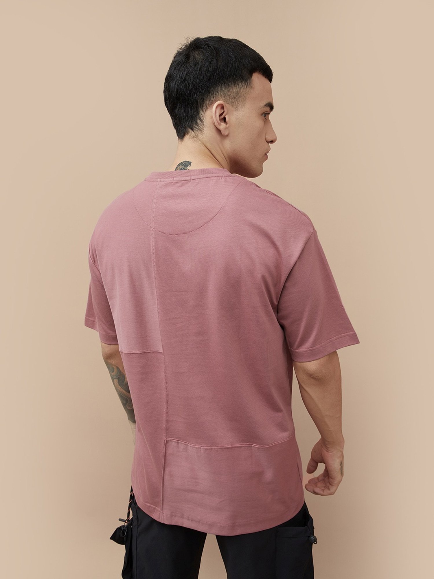 Bossini Pink Cotton Regular Fit T-Shirt