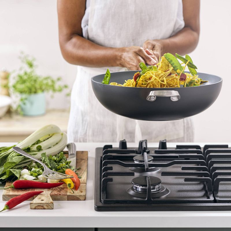 GreenPan Paris 12.5" Aluminum Wok with Helper Handle