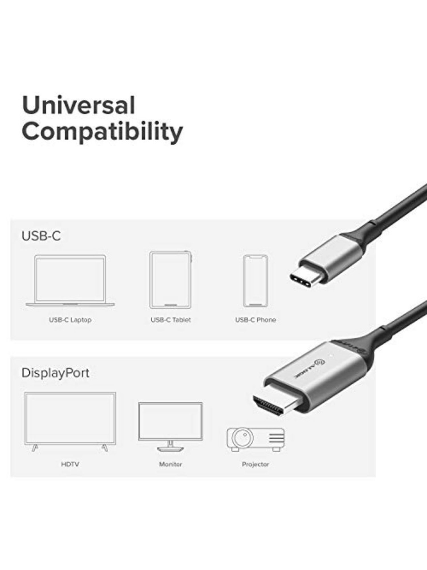 Moerdon MUC-C4C100W 100 Watt Fast Charging Data transfer Cable (Black)