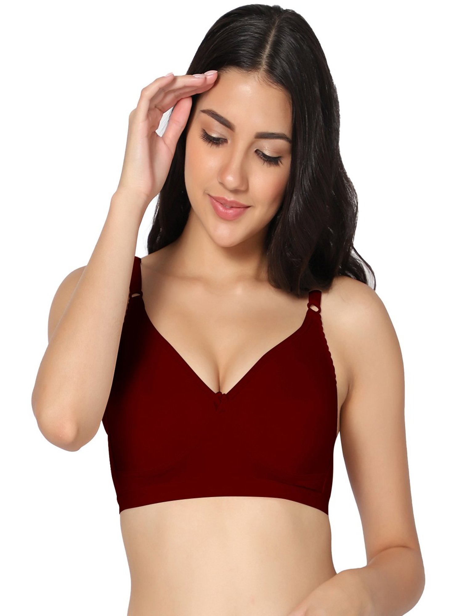 IN CARE Maroon Full Coverage Non-Wired T-Shirt Bra
