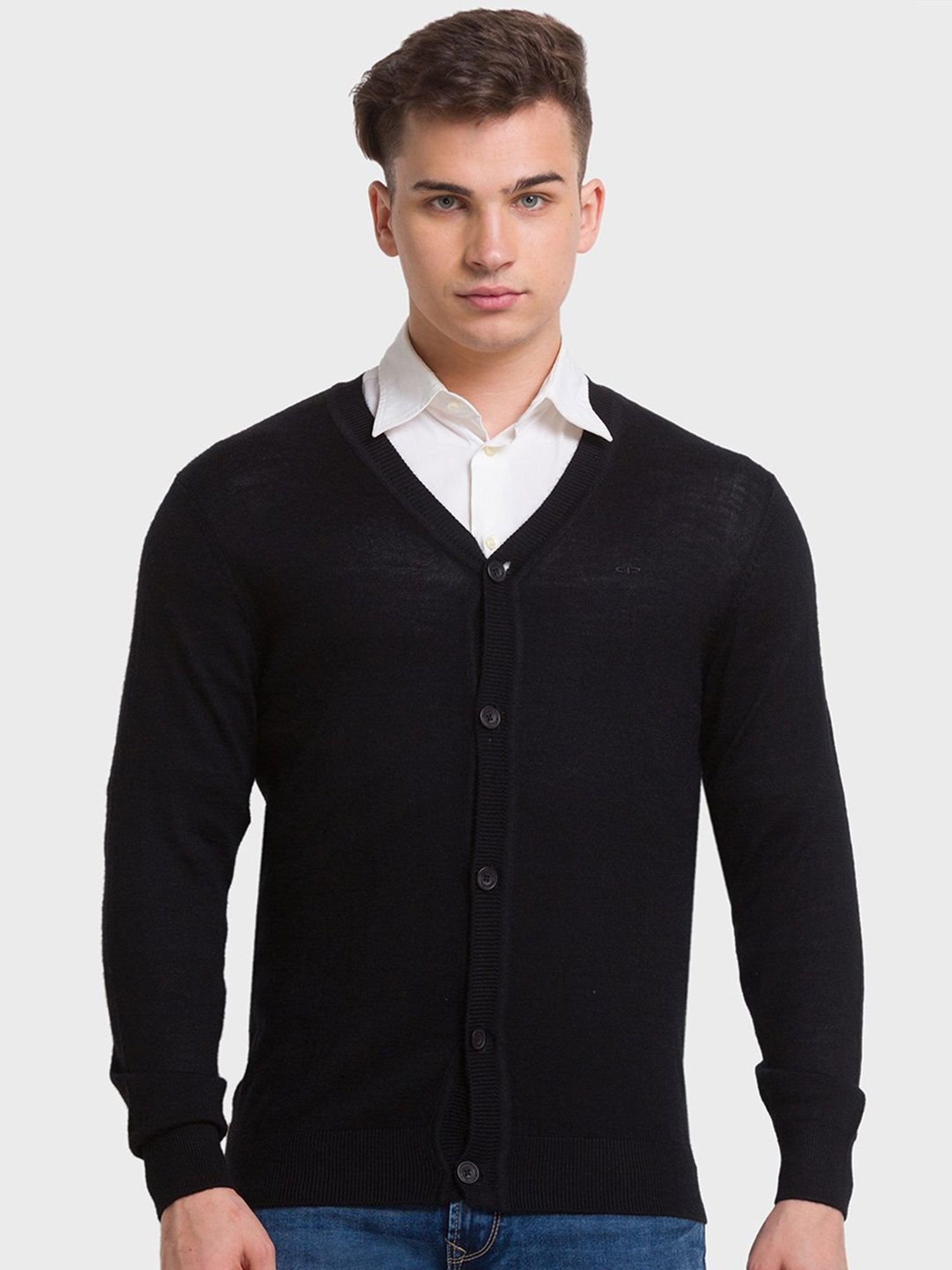 ColorPlus Black Tailored Fit Cardigan