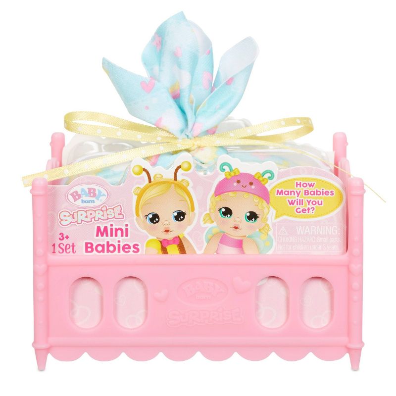 Baby Born Surprise Mini Babies – Unwrap Surprise Twins or Triplets Collectible Baby Dolls