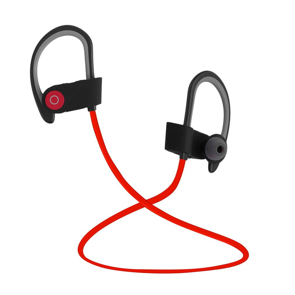 Wireless Bluetooth Headset Stereo Headphone Earphone Sport for Mobile Phone with Soft Ear Tip and Ear Hook