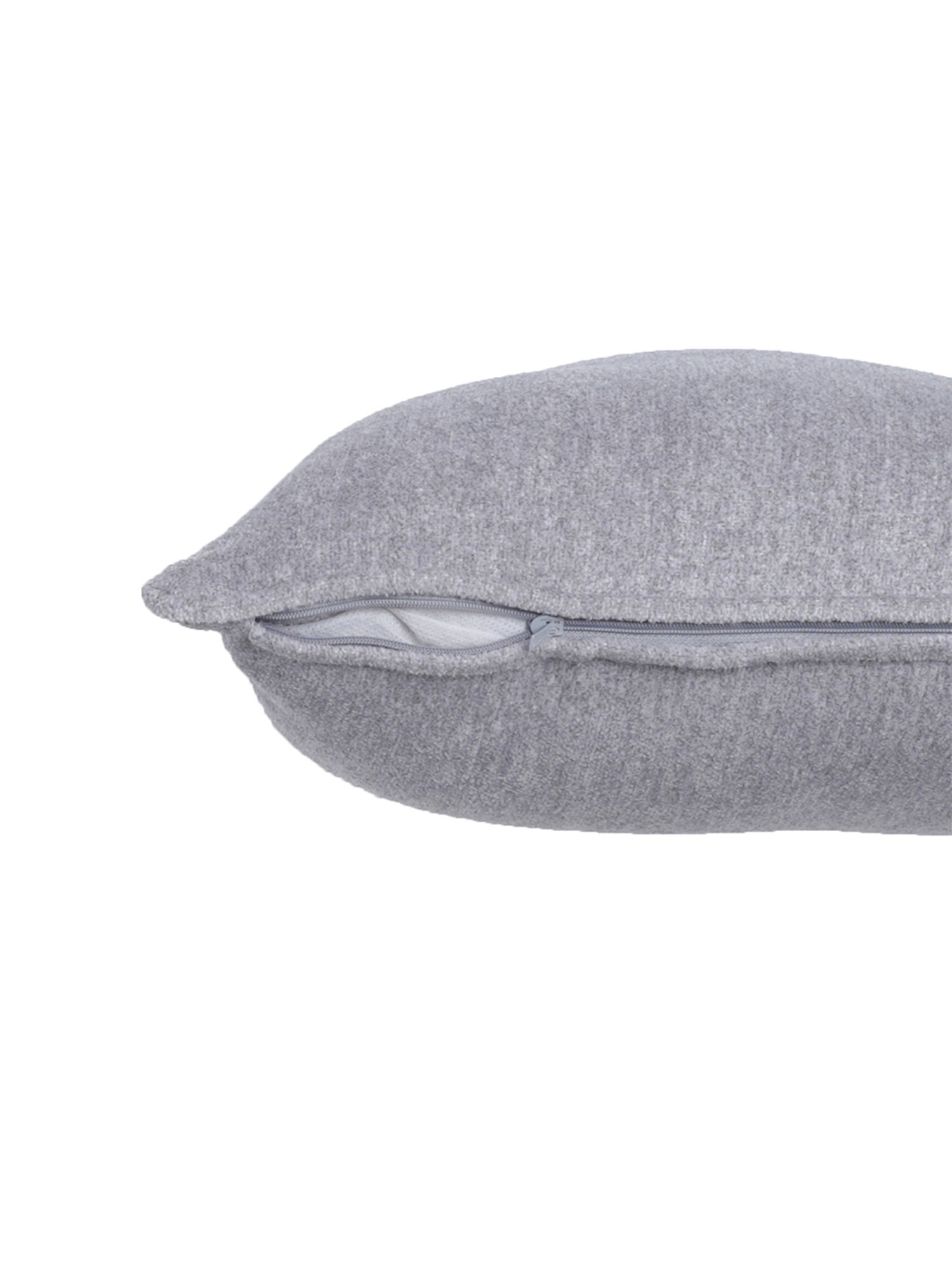 Maspar Colorart Charlotte Solid Grey 110 TC Cotton Blend Cushion Cover