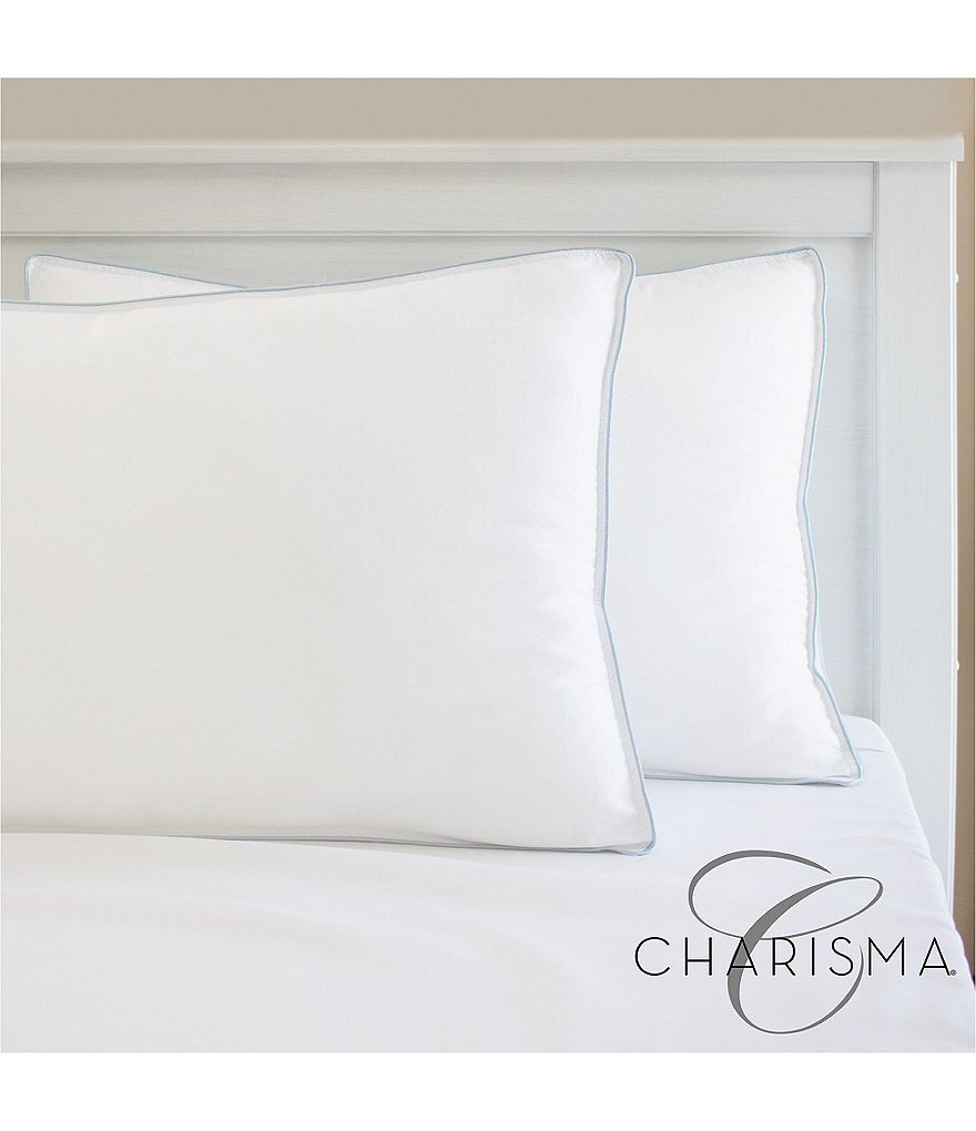 Charisma Set of 2 Gel-Infused Memory Foam Cluster and Gel Fiber Bed Pillow