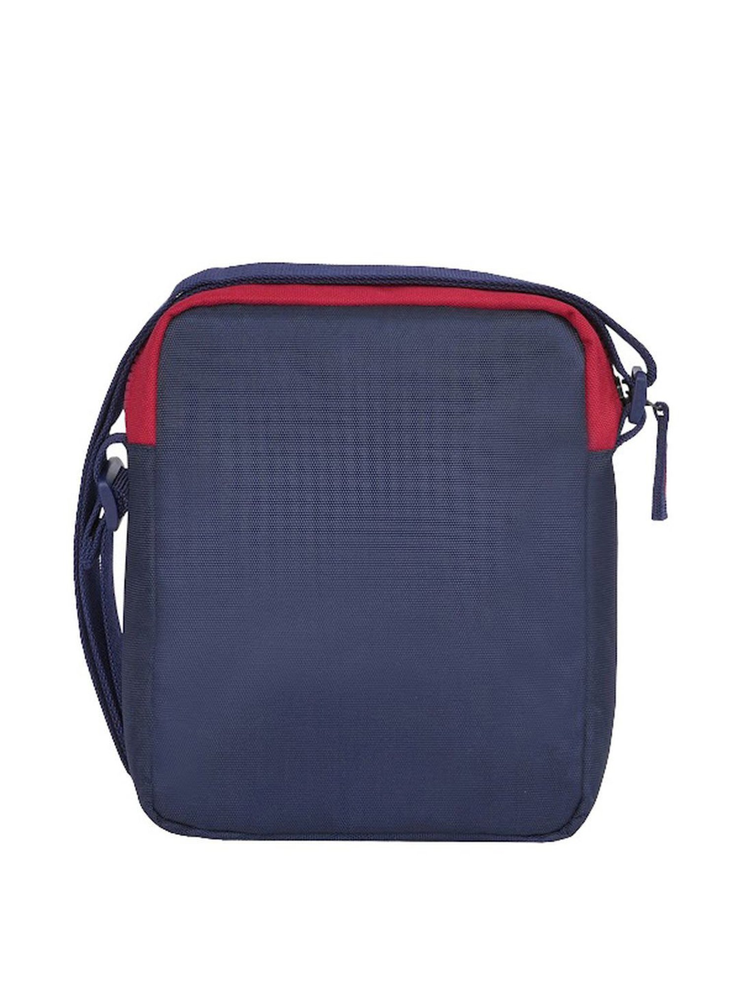 United Colors of Benetton Aquino Red & Navy Polyester Printed Cross Body Bag