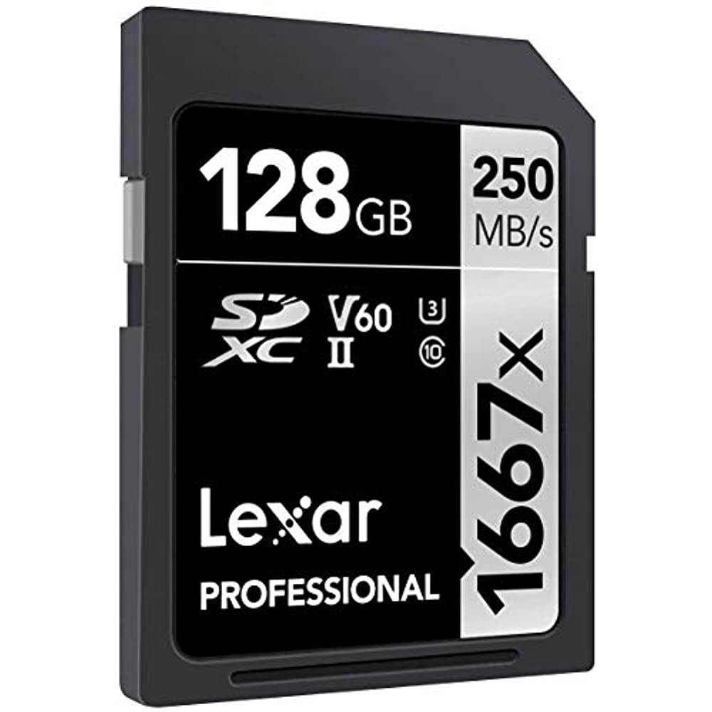 Lexar Professional 1667x 128GB SDXC UHS-II/U3 Memory Card, 2 Pack