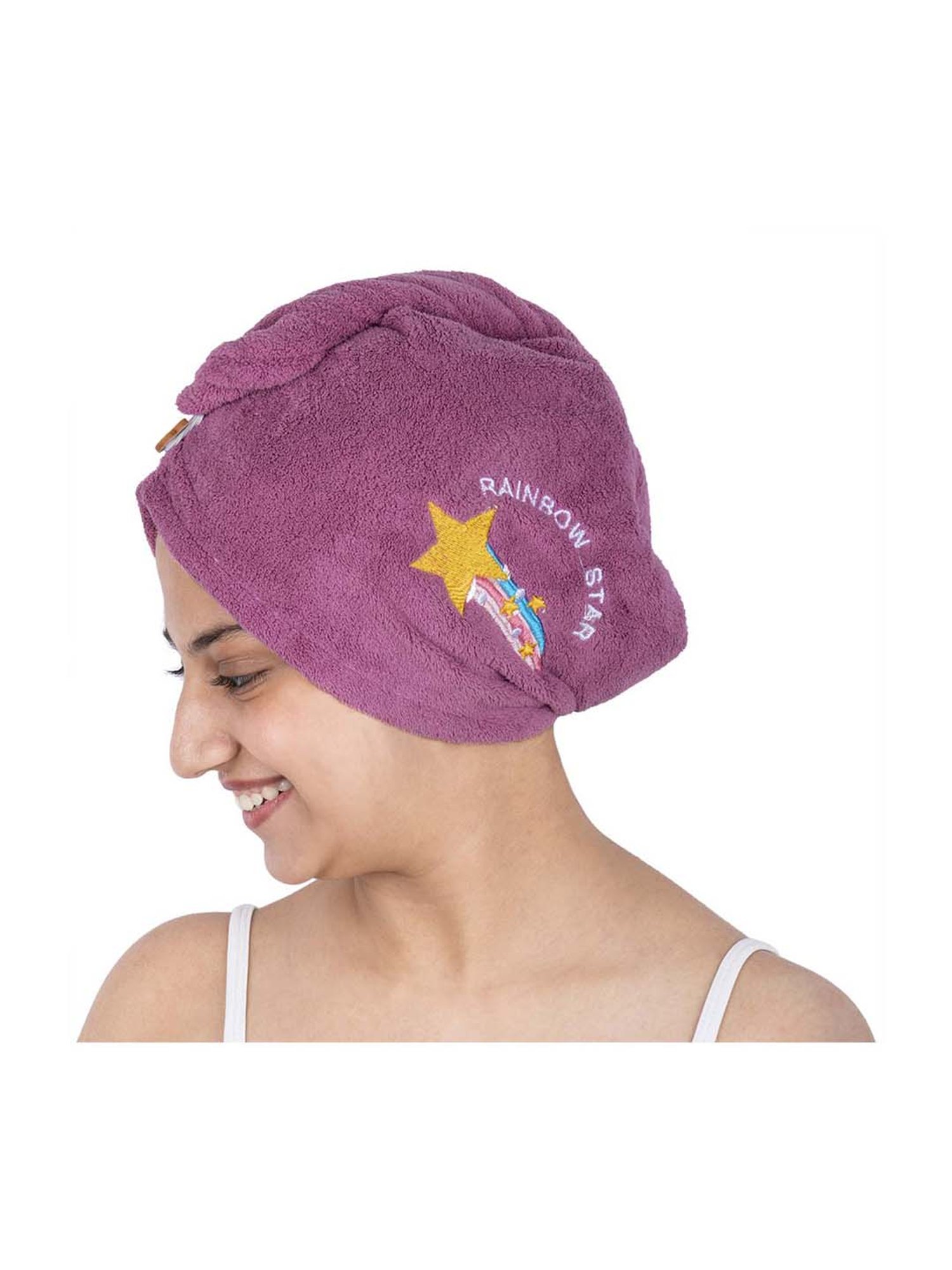 Streak Street Microfiber Hair Wrap Towel Pink Vibgyor