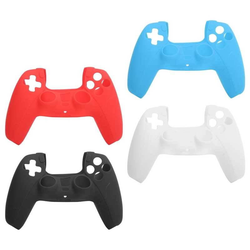 4Pcs Game Gamepad Handle Silicone Case Protective Sleeve Accessory for PS5 Game Console