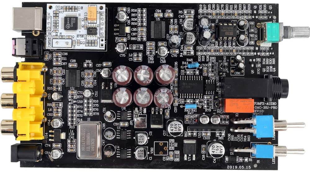 FX-Audio DAC-X6 Mini HiFi 2.0 Digital Audio Decoder DAC Input USB/Coaxial/Optical Output RCA/Headphone Amp 24Bit/96KHz DC12V(Silver)