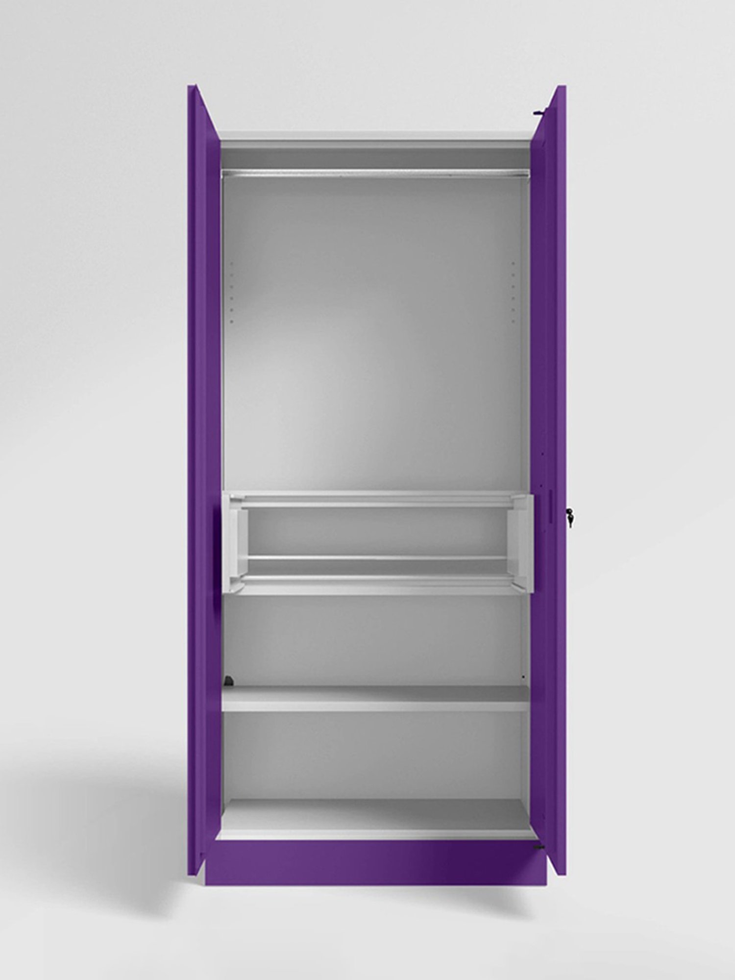 Godrej Interio Ewa Brown Engineered Wood 4 Door Wardrobe