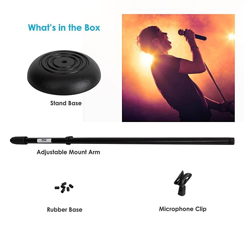 Stand Universal Mic Mount with Heavy Compact Base Height Adjustable 28 5 ft PMKS5