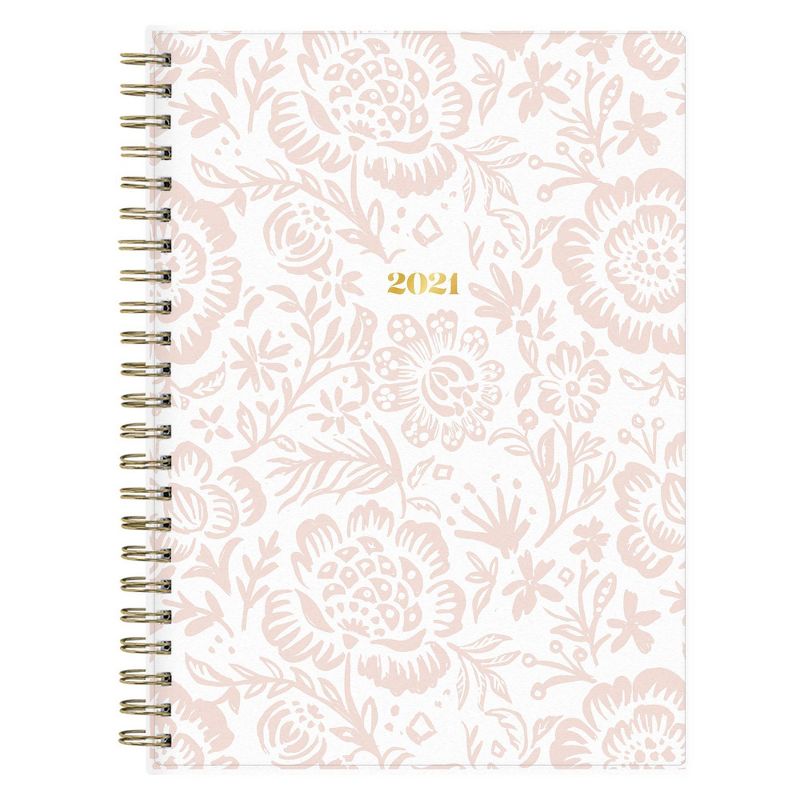 2021 Planner Notes 5.875" x 8.625" Frosted Plastic Monthly Wirebound Sadie - The Everygirl Planner