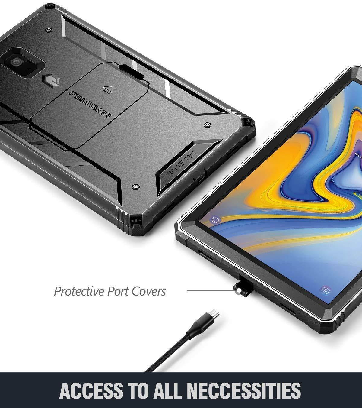 For Galaxy Tab A 10.5 2018 Tablet Case Full-Body Cover w/Screen Protector Black