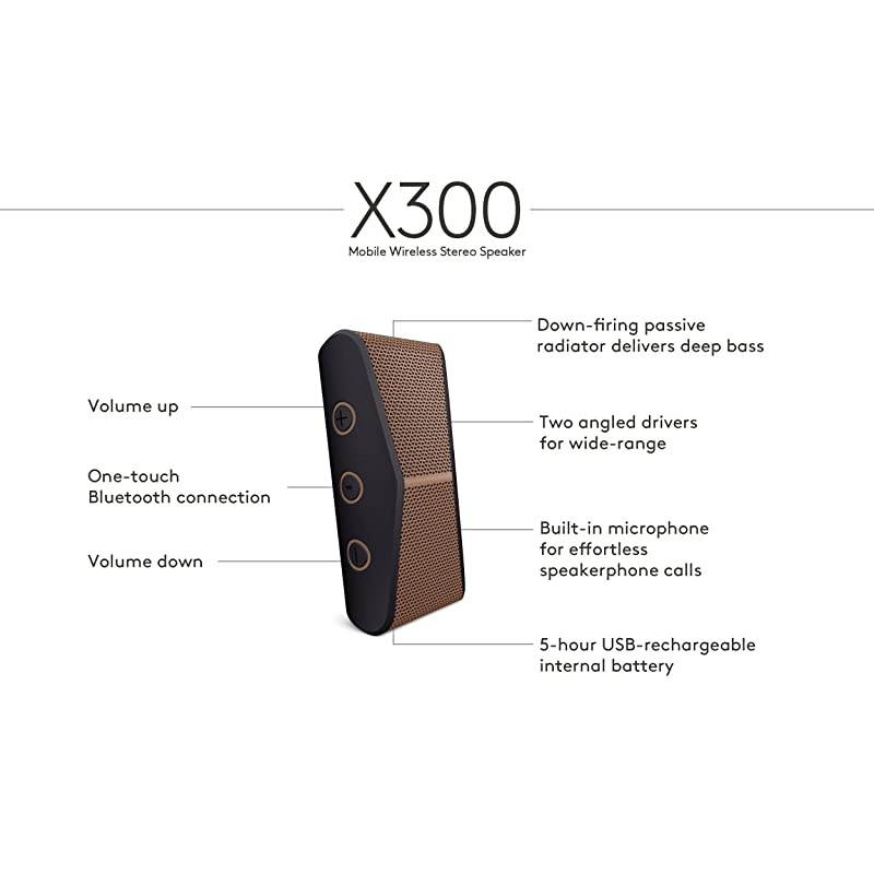 X300 Portable Mobile Bluetooth Wireless Speaker Black amp Copper